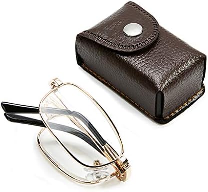 Compact Folding Reading Glasses HD Experience Weight 21.4g, Foldable Pocket Reader with Glasses Case, Lightweight Design, Scratch-Resistant Wear