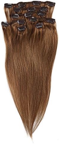 21 Colors Straight Remy 100% Human Hair Extensions70g 15inch ,18inch ,20inch ,22inch ,Beauty Salon Women's Accessories---Only sold by Star_hair (20inch-50cm 70g, #8 medium ash brown)