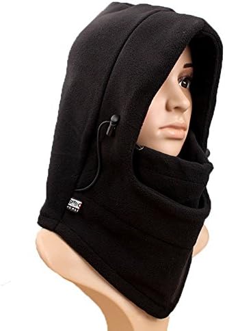 Eforstore Tactical Balaclava Full Face Outdoor Sports CS Mask Unisex Double Layer 6 in 1 Thermal Fleece Hats Winter Warm Windproof Hat Hood Police Swat Bicycle Motorcycle Ski Bike Work Riding Wind Stopper Cover Caps Neck Warmer Beanie Headcover