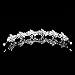 Topwedding Rhinestone Wedding Tiara Headband Bridal Floral Headpiece Hair Jewelry Women Girls