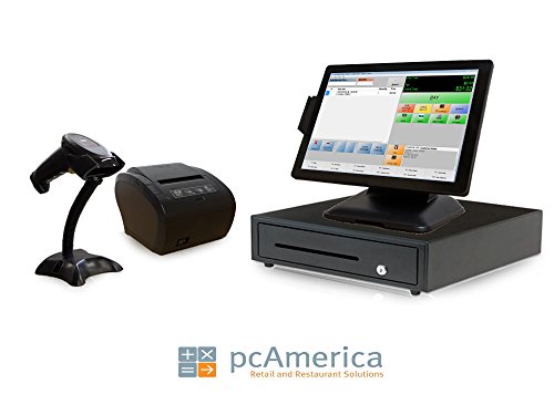 Retail Point of Sale System - Includes Touchscreen PC, POS Software (CRE), Receipt Printer, Scanner, Cash Drawer, Credit Card Swipe Reader, Integrated Dot Matrix Rear Display - Thumbnail 6