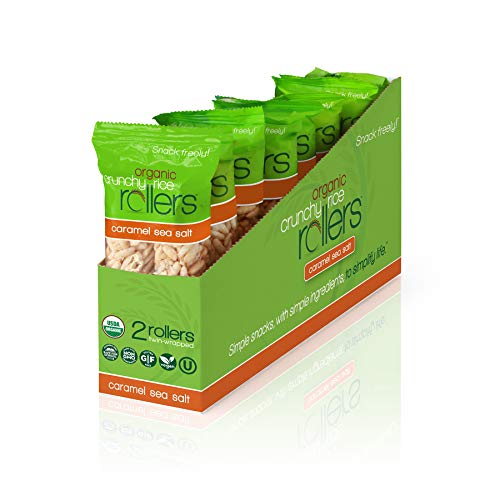 Crunchy Rollers - Organic Healthy Snacks - Caramel Sea Salt (8 Packs of 2)