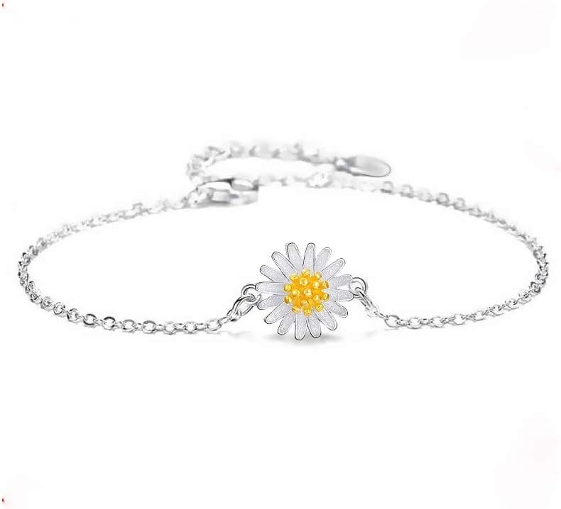 Flyan Flower Lotus Charm Pendant Necklace or Daisies Earrings Bracelet Gifts Jewelry for Women or Girls