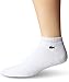 Lacoste Men's Sport Jersey Ped Sock,White/Silver Grey Chine,8.5-12