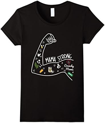Womens Crunchy Mama Strong Large Black