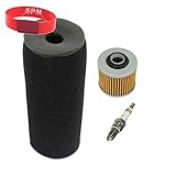 SPM Air Filter with Spark Plug Oil Filter for 1998-2000 Yamaha Grizzly 600 4x4 YFM600FW