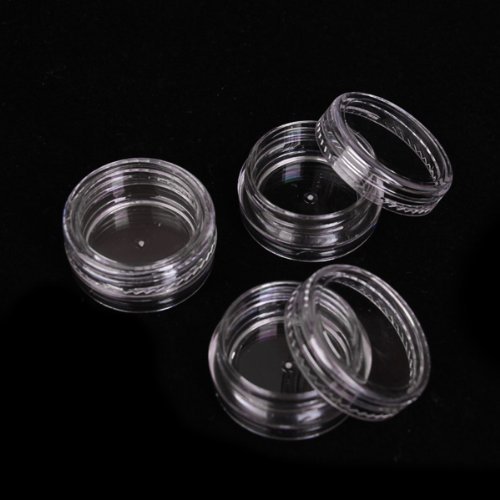 Wowlife Clear Empty Plastic Cosmetic Containers 5 Gram Size Pot Jars Eyshadow Container Lot - Pack of 50/100/200/300 Pcs (50 Pcs)
