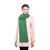 100% Super Soft Merino Cable Knit Long Thick Cold Winter Aran Scarf