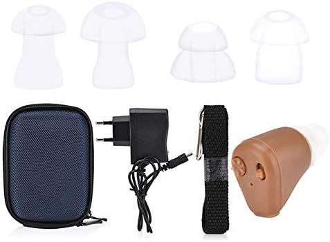 Personal Hearing Aid, in Ear Hearing Aid, Rechargeable FDA Approved Ear Aid with Replacement Domes, Comfortable Design with Carrying Bag