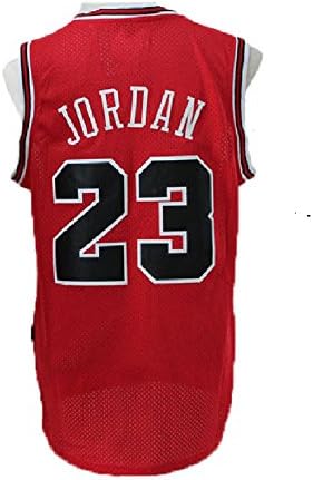 meetziis Men's #23 Basketball Jerseys Retro Jersey Red(S-XXL)