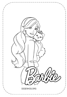 Livro Barbie e familia pra colorir