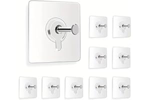 10pcs Wall Mounted Practical Hooks, Self-Adhesive Picture Hangers, No-Drill Traceless Frame Nails for Photos & Posters, Self 