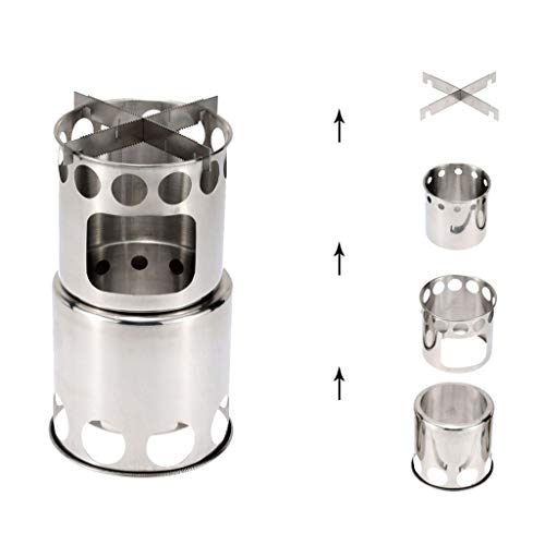  Euone  Stainless steel furnace Clearance Sale , Barbecue BBQ Chimney Starter Charcoal Grill Steel Rapid Quick Fire Lighter