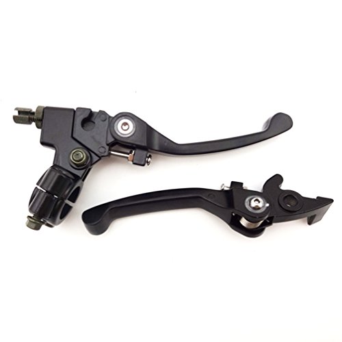 XLJOY Alloy Folding Brake Clutch Levers For 50cc 90cc 110cc 125cc 150cc 160cc CRF50 KLX TTR YCF SSR Thumpstar Pit Dirt Bike Motorcycle - Thumbnail 4