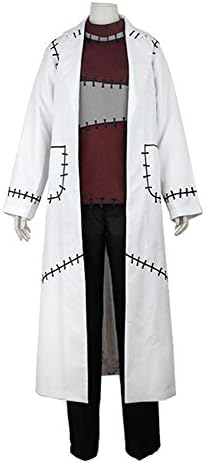 SIDNOR Soul Eater Professor Franken Stein Cosplay Costume Outfit Doctor Lab Coat Jacket
