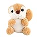 Hoovy Adorable Plush ‘Country Friends’ Animals Toy Set for Little Boys & Girls [Carrier Included] | Cute & Fluffy Stuffed Fox, Squirrel, Owl & Raccoon | Educational Animal Sounds Recording