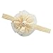 Newborn Baby Photography Props - Long Ripple Wrap Blanket and Lace Beads Headband (Beige, OneSize)