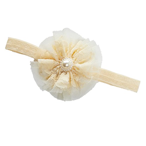 Newborn Baby Photography Props - Long Ripple Wrap Blanket and Lace Beads Headband (Pink+Beige) - Thumbnail 7