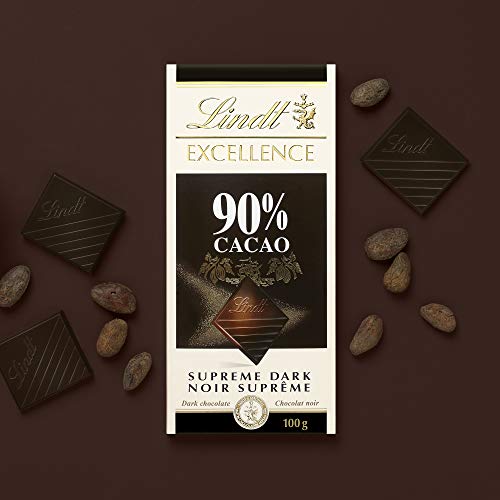 Lindt Excellence 90 Cocoa Dark Chocolate Bar, 100 g Pack of 5 Buy