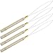 Chinco 10 Pack Wooden Hair Extension Loop Needle Threader Pulling Hook Tool and Bead Device Tool for Hair or Feather Extensions (Loop Tools)