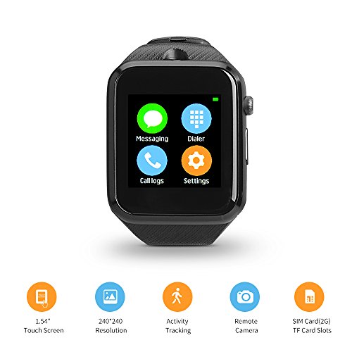 ایگرد | قیمت و خرید YUNTAB Touch Screen Smartwatch, with SIM Slot, Phone  Call SMS MMS Supported, Compatible for iOS \u0026 Android, Built in  Camera/Calculation/Pedometer/Sleep Mode/Remote Camera/Flight  Mode(GD19S-Black)