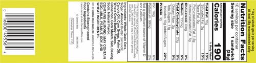 NATURE VALLEY BISCUIT SANDWICHES, CINNAMON ALMOND BUTTER, 10 CT, 13.5 OZ
