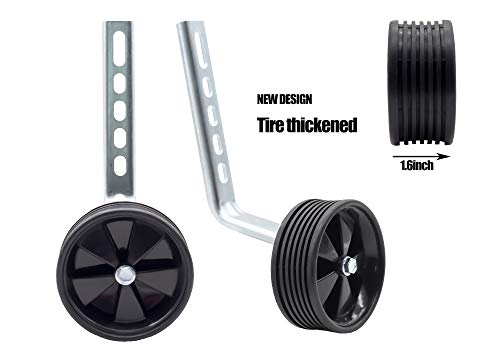 MOSHAY Bicycle Training Wheels Fits 16 18 20 22 24 inch Kids Variable Bike (c-Black) - Thumbnail 5