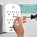Outlet Surge Protector, ANKO 6-Outlet Wall Tap AC Adapter with 2.1A Dual USB Charging Station, Grounding and Protection Indicator for Home, Office, ETL Certified (2 Pack)