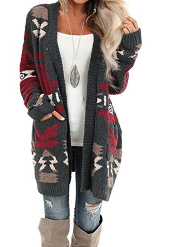 long aztec sweater coat