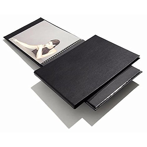 Prat Spiral Modebook 149, Hard Cover with 12 Sheet Protectors, Landscape 8.5 X 11 inches, Black (149I-11X8.5)