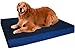 Dogbed4less Luxury Extra Large Orthopedic Memory Foam Dog Bed for Large Dogs with Durable Waterproof Internal Case, Removable Washable Denim Cover and Extra Bonus Pet Bed Cover, XL 40X35X4, Blue