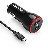 Anker 24W Dual USB Car Charger PowerDrive 2 + 3ft Micro USB to USB Cable Combo for Galaxy S7/S6/Edge/Plus, Note 5/4, LG, Nexus, HTC and More, Black