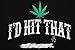 tees geek I'd Hit That Marijuana 420 Pot Weed Stoner Men's Funny T-Shirt - (Large) - Black