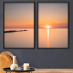 signwin 2 Piece Framed Canvas Wall Art Skyline...