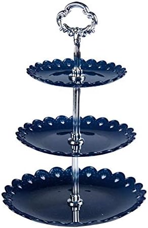 Three-layer Fruit Plate Dessert Tray Candy Serving Tray Cake Display Stand Vegetable Storage Rack Plastic Snack Basket Dried Fruit Plate Wedding Party Food Server Display for Tapas, Sandwiches