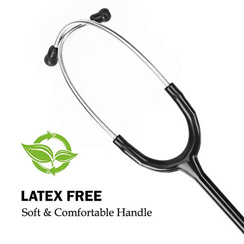 CAVN Dual Head Stethoscope with Carrying Case for Nurse Doctor Medical Student, Clinical Grade 28 Inch Stethoscope with Extra Diaphragm and 4 Packs Eartips, Classic and Lightweight