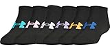 Under Armour Women's Essential No-show Socks (Pack 6), Black, Medium