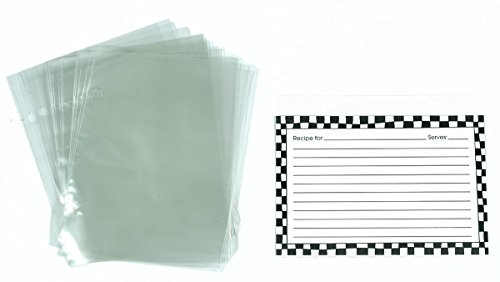 25-Pack Plastic Sleeve Protectors For 4x6" Recipe Cards - Fits Meadowsweet Kitchens Binders Recipe Book Binder 25-Pack Plastic Sleeve Protectors For 4x6" Recipe Cards - Fits Meadowsweet Kitchens Binders Recipe Book Binder