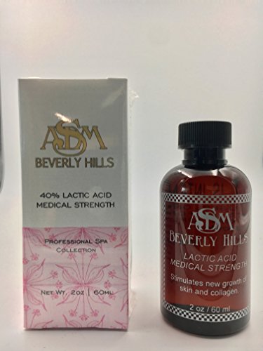 ASDM Beverly Hills 40% Lactic Acid Peel | 2 ounces | Anti-Aging Treatment for Acne Scars, Wrinkles, Loose and Dry Skin and Hyper pigmentation- Chemical Exfoliate Dissolves Dead Skin Cells