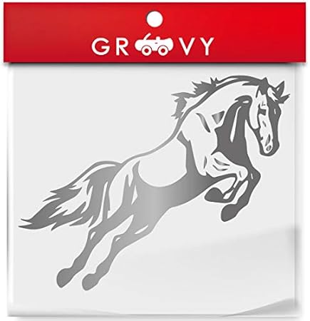 Amazon 馬好き 馬主 馬 ステッカー Ver2 競馬 乗馬 お守り 金運 ギャンブル Macbook 車 かっこいい シール デカール 防水 970 シルバー ステッカー デカール 車 バイク
