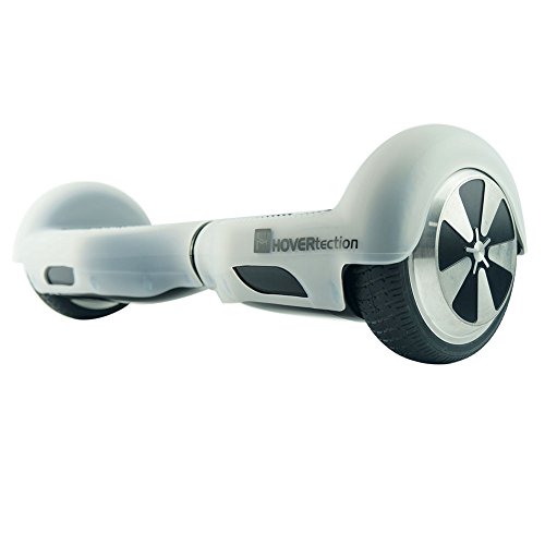HOVERtection Original Silicone Protective Cover for 2-Wheel Self-Balancing Scooters (6.5 Inch) – Promotes Scratch, Bump and Scuff Resistance – Textured, Non-Slip Surface (Clear)