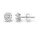 Spoil Cupid 925 Sterling Silver Cubic Zirconia Classic Halo Stud Earrings, (Center Stone: 4.5mm)