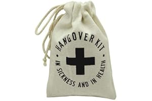 Darling Souvenir Hangover Kit - in Sickness and in Health Printed Party Canvas Favor First Aid Kit Bags for New Year, Christm