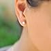 EVER FAITH 925 Sterling Silver Pink Freshwater Cultured Pearl Button Stud Earrings - 6MM