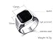 Mens Black Onyx Rings Stainless Steel Square Agate Signet Rings for Men,Pinky Thumb Ring Band for Dad Father Jewelry Gift for him,Anillos De Hombre, Men's Ring for Gift for Men Boys