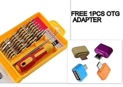 Shopee Tool And Screwdriver Kit For Laptop & Mobile, 32 In 1 Multipurpose, Repair Tool Kit + OTG Adaptor Compatible For All Android Phones