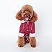 Kailian Dog winter Jacket Puppy Hooded Coat, Dog Apparel,Dog Snowsuit, Faux Shearling Fabric Coat Cotton Clothes Red-L