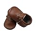 Mejale Baby Soft Soled Leather Moccasin Tassel Slip-on Infant Toddler Shoes Prewalker(24-36 mo/6.3in, Brown)