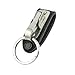 Stainless Steel Keyring Design Faux Leather Belt Loop Key Chain