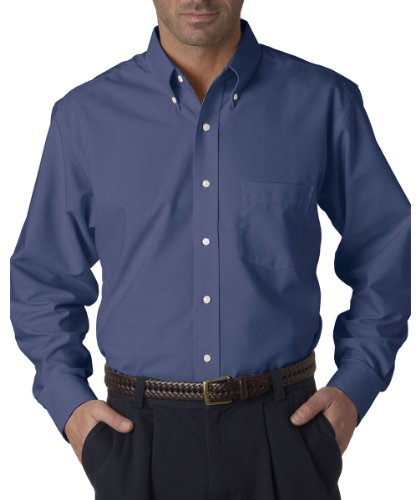 UltraClubï¿½ Men's Classic Wrinkle-Free Long-Sleeve Oxford (French Blue) (3X-Large)